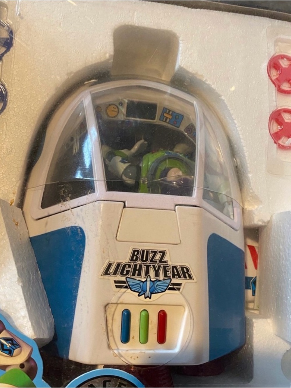 Buzz lightyear White and Blue Spaceship Toy -1998